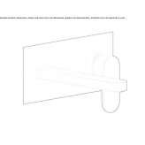 Wall-mounted washbasin tap with plate Spetses
