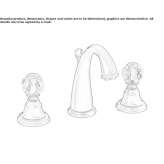 3-hole brass basin tap with Swarovski® crystals Mlini
