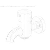 Single-lever wall-mounted washbasin tap made of chrome-plated brass Peralada
