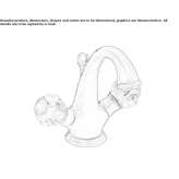 1-hole brass basin faucet with Swarovski® crystals Mlini