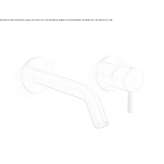 Stainless steel wall-mounted washbasin tap with single rosettes Vlasivka