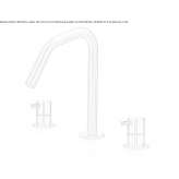3-hole countertop washbasin tap made of stainless steel Vlasivka