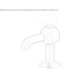 Countertop washbasin tap with a single handle, made of chrome-plated brass Onalaska