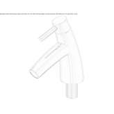 Countertop washbasin faucet with single handle, 1-hole, chrome-plated brass Ustyluh