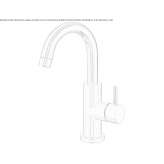 Countertop washbasin tap made of stainless steel Paime