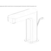 Countertop washbasin tap with aerator Xometla