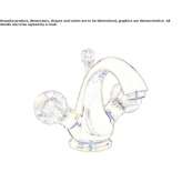 1-hole brass basin faucet with Swarovski® crystals Galatone