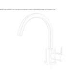 Single-lever countertop washbasin tap made of stainless steel Vlasivka