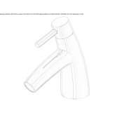 Countertop washbasin faucet with single handle, 1-hole, chrome-plated brass Ustyluh