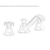 3-hole washbasin tap with individual rosettes Jundiai