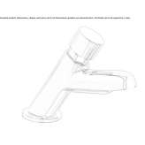 Self-closing countertop washbasin tap Korsnaes