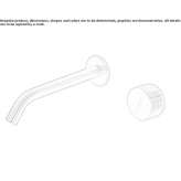2-hole wall-mounted washbasin tap in stainless steel Kupavna