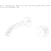 2-hole wall-mounted washbasin tap in stainless steel Kupavna