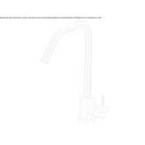 Single-lever countertop washbasin tap made of stainless steel Vlasivka