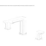 3-hole brass countertop washbasin faucet Tunungua