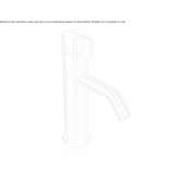 Single-lever countertop washbasin tap made of stainless steel Jagual