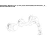 3-hole wall-mounted washbasin tap Cazorla