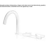 3-hole countertop washbasin tap made of stainless steel Cogenhoe