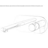 Single-lever brass wall-mounted washbasin tap with plate Chametla