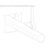 Wall-mounted washbasin tap in chrome-plated brass Peresvet