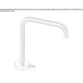 Hydroprogressive countertop washbasin tap made of stainless steel Montoro