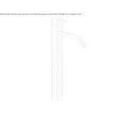 Countertop 1-hole stainless steel washbasin tap Criciuma