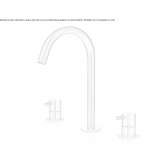 3-hole countertop washbasin tap made of stainless steel Vlasivka