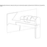 Wall-mounted washbasin tap with plate Belpre