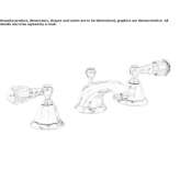 3-otworowa mosiężna bateria umywalkowa z kryształami Swarovski® Moju