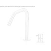 2-hole countertop washbasin tap made of stainless steel Vlasivka