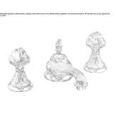 Chrome-plated brass washbasin tap with single rosettes Biblis