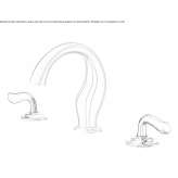 3-hole countertop washbasin tap in chrome-plated brass Vorst