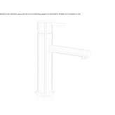 Single-lever countertop washbasin tap made of stainless steel Belz