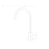 Single-lever countertop washbasin tap made of stainless steel Vlasivka