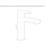 Countertop washbasin tap with cork stopper Spetses