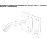 Stainless steel wall-mounted washbasin tap with plate Labunie