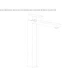 Tall countertop washbasin tap Chirkey