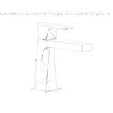 Countertop washbasin tap with cork stopper Belpre