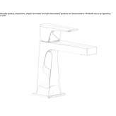 Countertop washbasin tap without waste Belpre