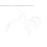 Stainless steel wall-mounted washbasin tap with single rosettes Criciuma