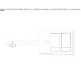 Stainless steel wall-mounted washbasin tap with plate Damuels