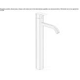 Single-lever countertop washbasin tap made of stainless steel Labunie