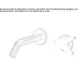 2-hole wall-mounted washbasin tap in stainless steel Cogenhoe