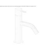 Single-lever countertop washbasin tap made of stainless steel Vlasivka