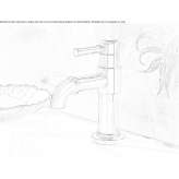 Single-lever brass countertop washbasin tap Bancroft