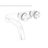 Brass wall-mounted washbasin tap Zagarolo