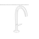 Countertop washbasin tap with temperature limiter Minare