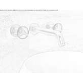 3-hole wall-mounted washbasin tap with individual rosettes Seon
