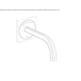 Infrared wall-mounted washbasin faucet with plate Minare