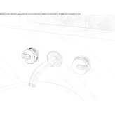 3-hole wall-mounted washbasin tap with individual rosettes Sinigo